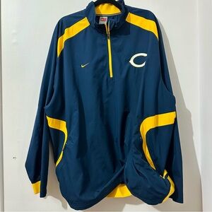 Vintage Nike Chicago Bears XXL Navy Gold Windbreaker Pullover 3/4 Zip ‘C’ Logo